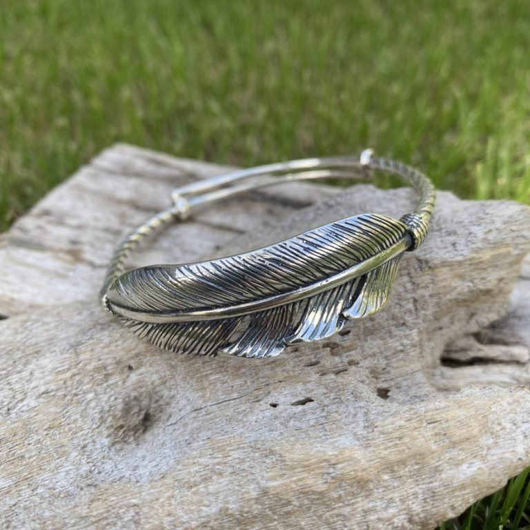 Gold Silver Indian Feather Cuff 25366