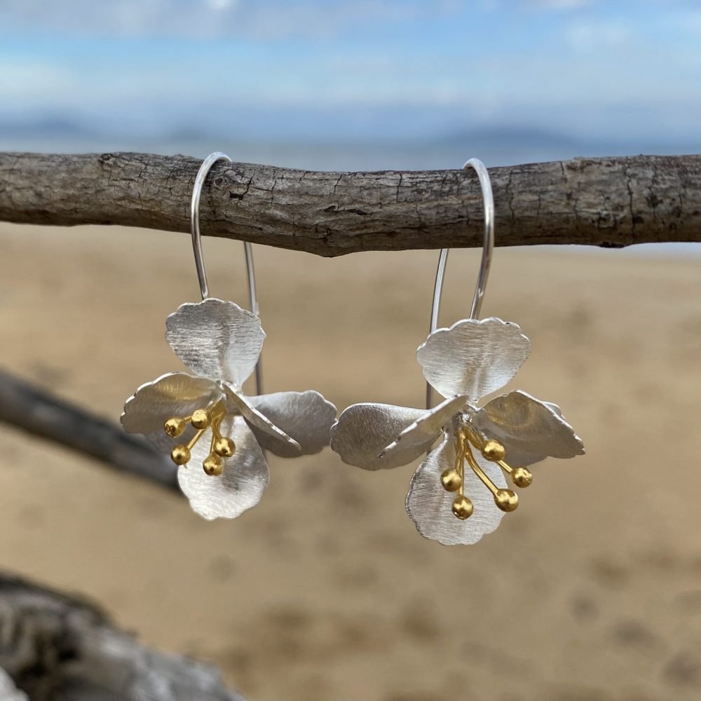 blossom flower earrings