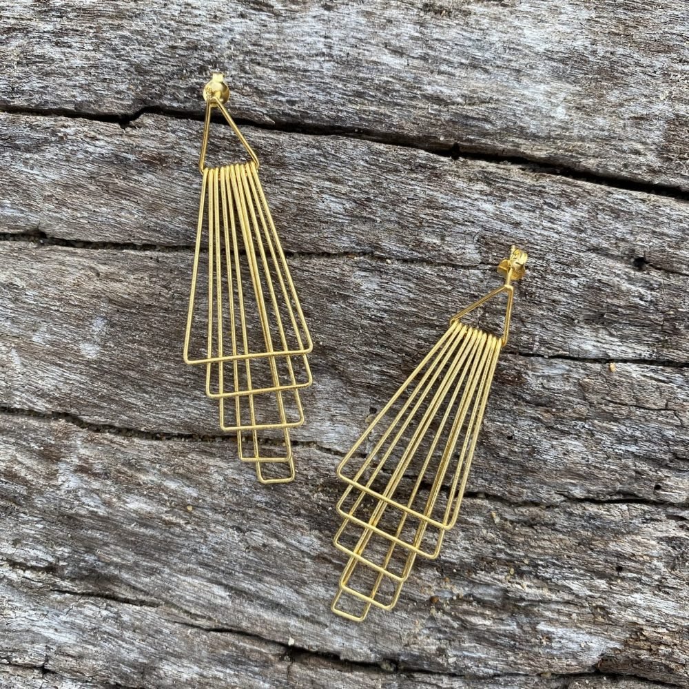gold abstract earrings