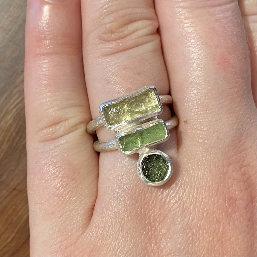 green stone ring