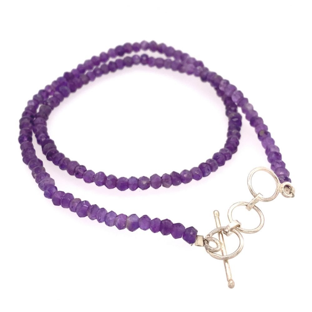 amethyst bead necklace
