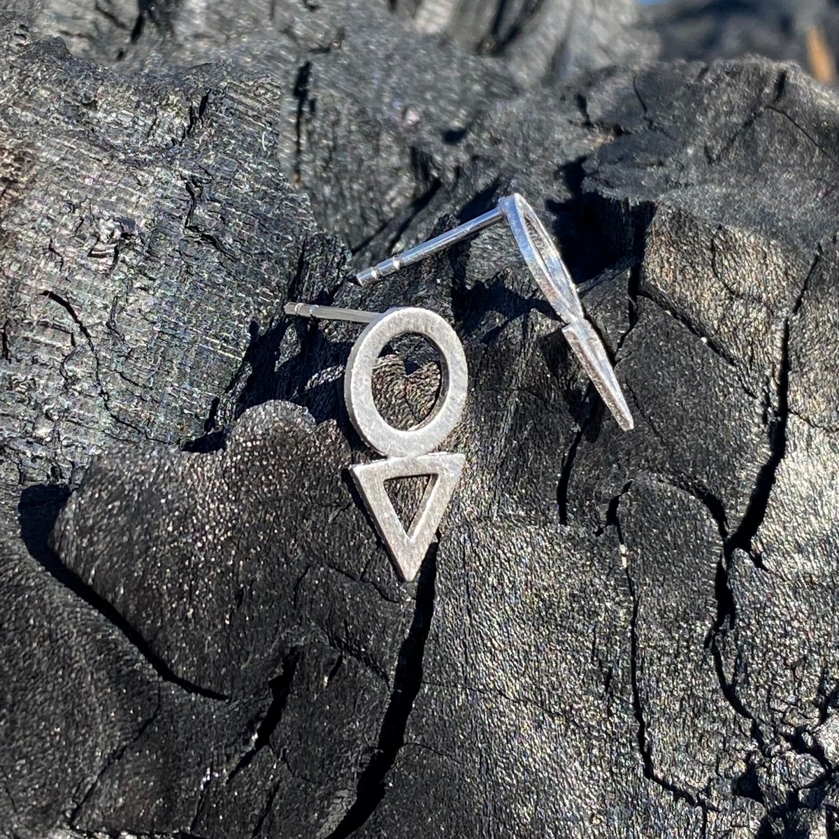 silver earrings