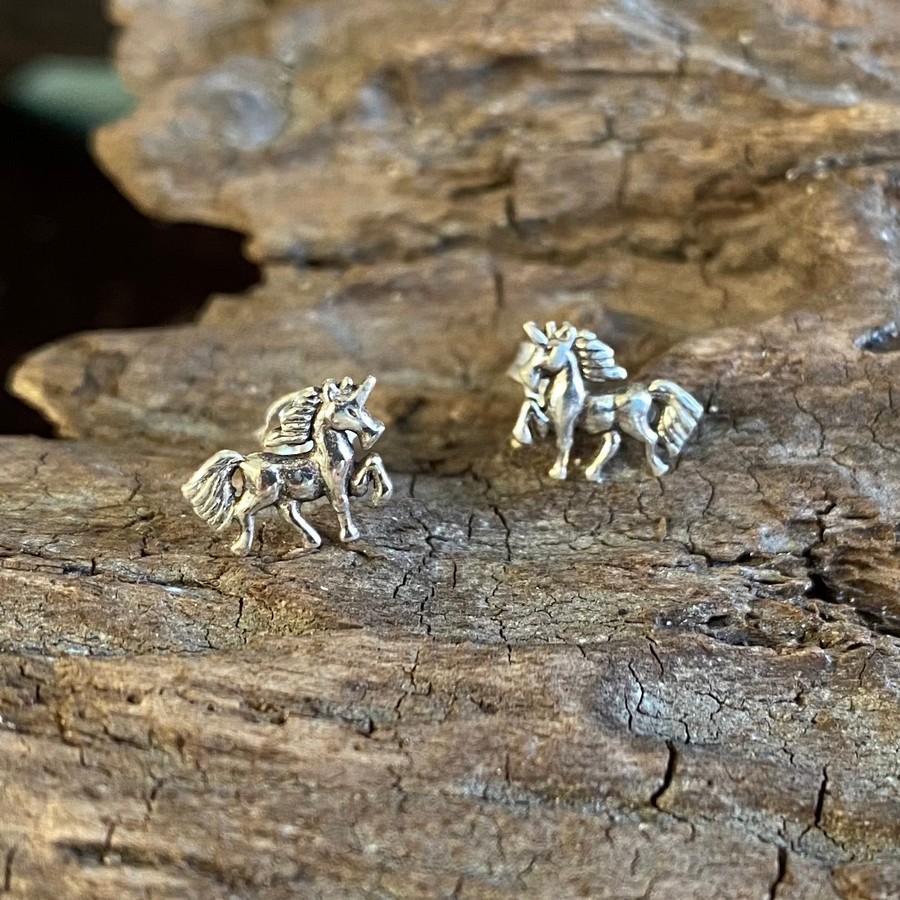 unicorn stud earrings