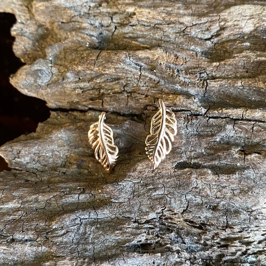 rose gold feather jewellery