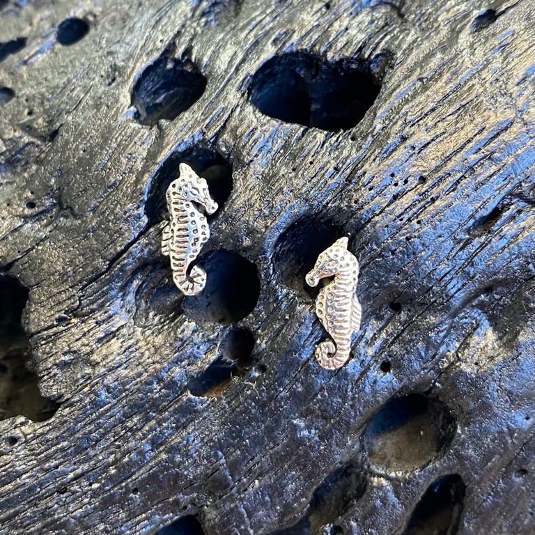 Tiny Seahorse Stud Earrings