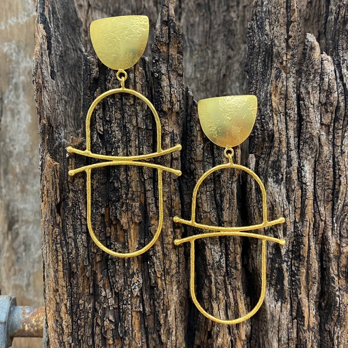 large gold earrings