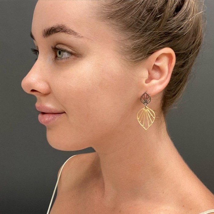 two tone earrings