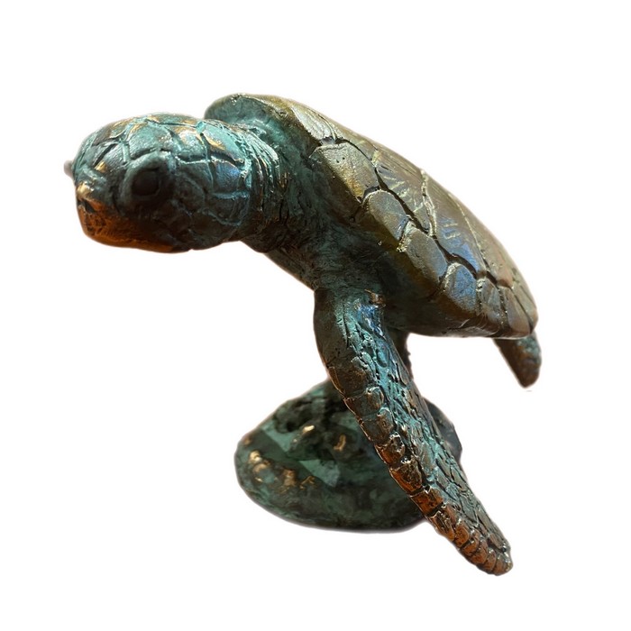 bronze turtle sculpture