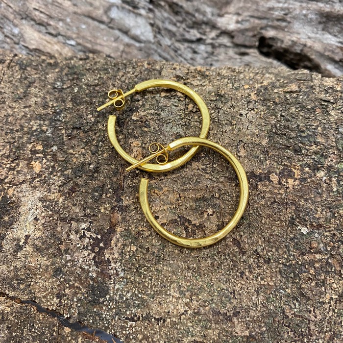 gold hoop earring